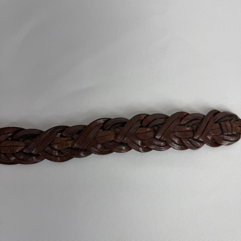 Vintage Coach Women’s Size Large Brown Braided Leather Belt - Picture 7 of 12